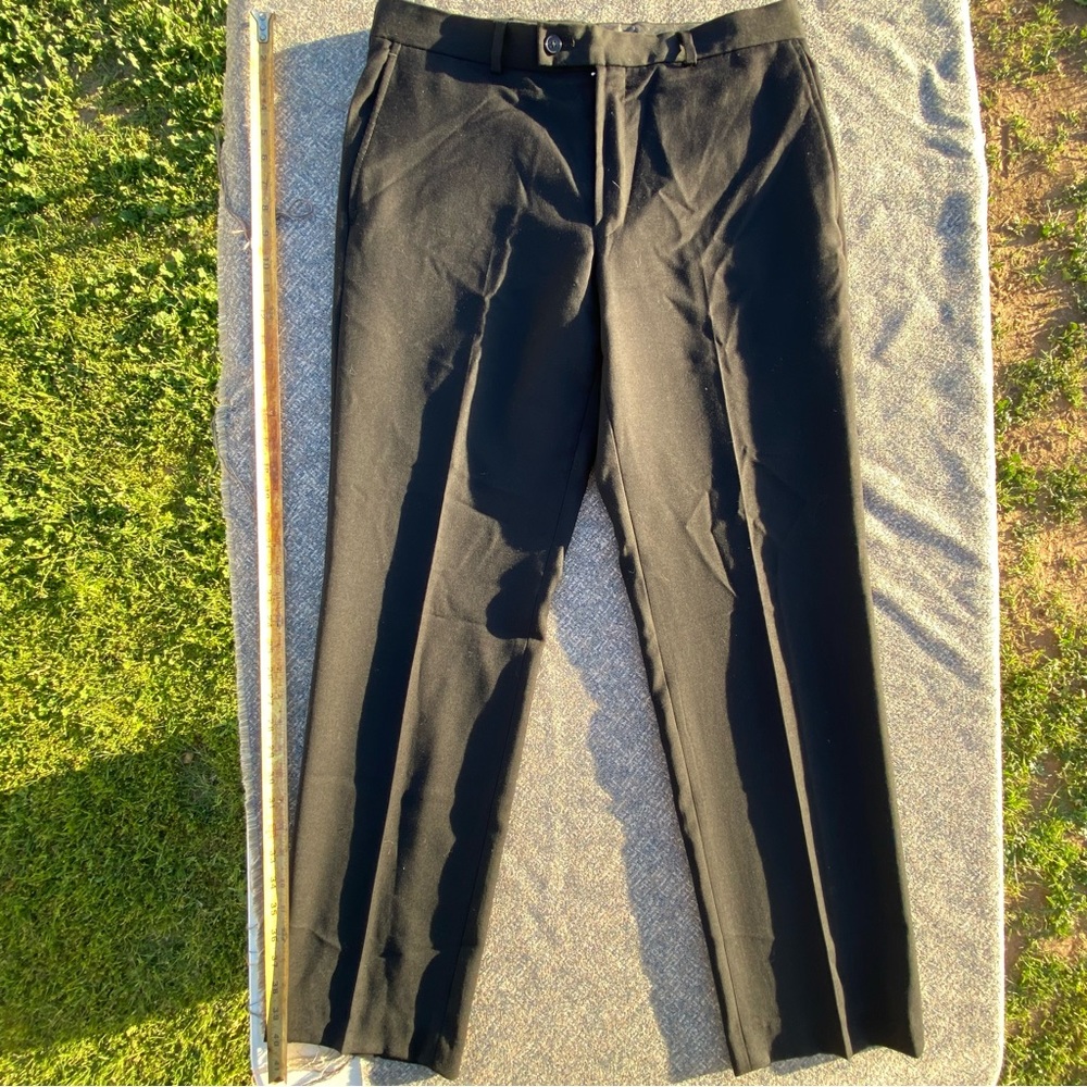 Vtg Calvin Klein Wool Black Pants Union Made size 32 32x32